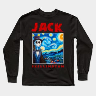 Jack Skellington in starry night Long Sleeve T-Shirt